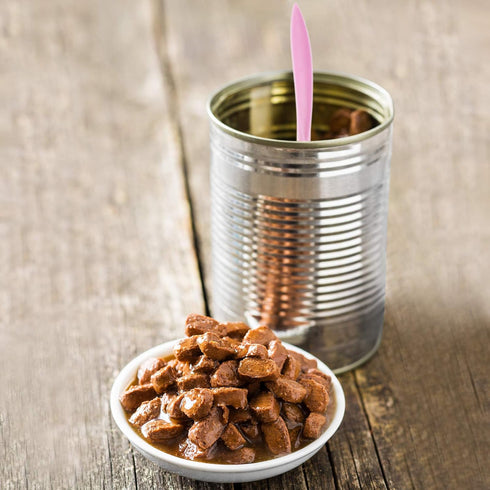 4 Pieces Pet Food Can Spoons Dog Cat Can Spoons Long Handle Plastic Curved Design for Pet wet Food Mixing...