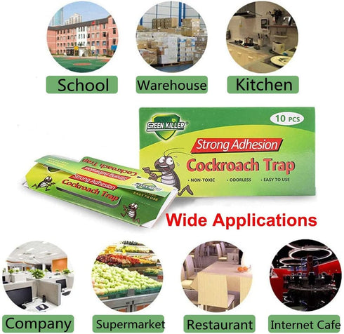 Cockroach Trap Roach Killer Indoor Home Non-Toxic Sticky Trap Bug Glue Trap for Roach, Ants, Spiders, Bugs, Beetles, Crickets...