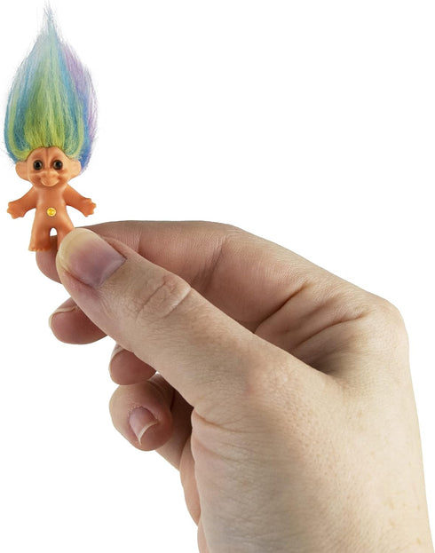 World's Smallest Good Luck Trolls. Mini 1 inch Tall Toy Action Figure with an Extra 1.5 inches of Hair! Six Adorable Good Luck Trolls to Collect! ...