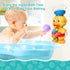 Bath Bathtub Toys for Toddlers 1 2 3 Years Old | Duck Bathtub Toys with Rotatable Waterwheel/Eyes | Bathroom Strong Suckers Water Scoop Fun Bath T...