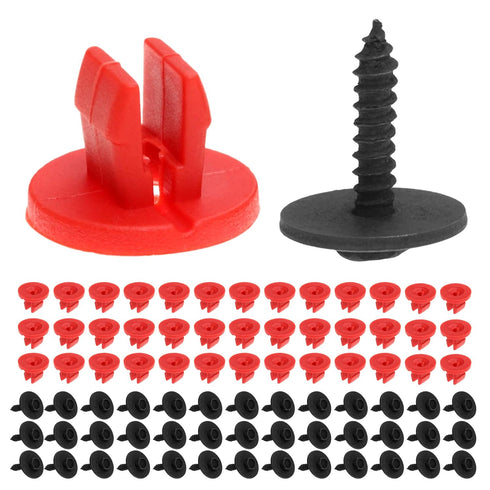 Mtsooning 20 Sets Bottom Shield Fastener, Engine Undertray Cover Clip, Screws Bolt Nut Kit Compatible with Ford C Max S Max...