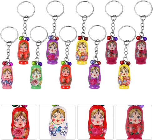 Toyvian 36pcs Key Chain Russian Doll Keychains Dolls Girls Russian Stacking Toys Miniature Babushka Doll Mobile Phone Charm Pendant Cute Keychain ...