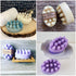 Silicone Soap Mold, 4 Cavity Oval Massage Soap Mould Cookie Chocolate Cake Mold Tray for DIY Homemade Craft (Pink)...