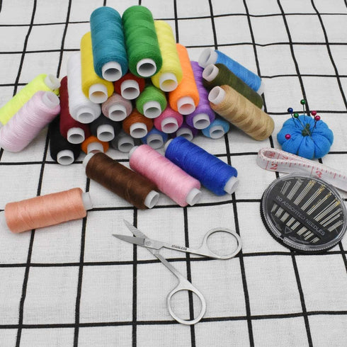 Sewing Threads Kits Polyester 30 Spool 250 Yards Per Spools for Hand Machine Sewing (30 Colors)...