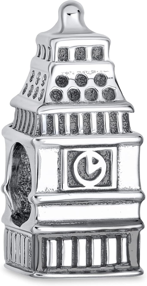 Paris Eiffel Tower Landmark Vacation London Clock Tower Dutch Windmill Hot Air Balloon Egyptian Pyramid Golden Gate Dangle Charm Bead For Women Fo...