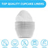 MontoPack White Cupcake Liners | 400 Standard Size Baking Cups | Greaseproof, No Smell Cupcake Wrappers | Muffin Liners for Desserts & Candies | C...