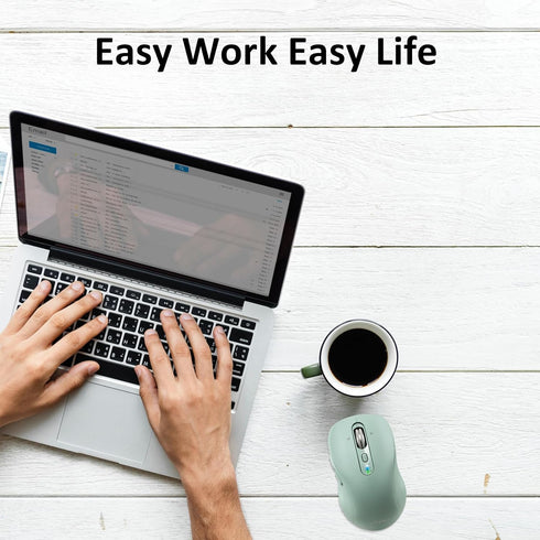 Wireless Bluetooth Mouse with 4 Way Navigation Scrolling, Rechargeable, 4 Level 3200 DPI, Quiet Click, Multi-Device Mice for Computer, Laptop, iPa...
