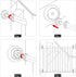 4 Pack Baby Gate Wall Protector Wall Cups for Child Pressure Mounted Stair Safety Gate, Protect Walls & Doorways from Pet & Dog Gates, Black...