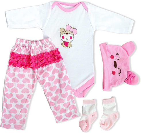 MAIHAO Reborn Baby Dolls Clothes for 17-22 Inch Newborn Baby Doll Girl, Baby Doll Clothes Outfit Accessories fit 17-22 Inch Baby Doll Girl?Cute Be...