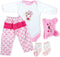 MAIHAO Reborn Baby Dolls Clothes for 17-22 Inch Newborn Baby Doll Girl, Baby Doll Clothes Outfit Accessories fit 17-22 Inch Baby Doll Girl?Cute Be...