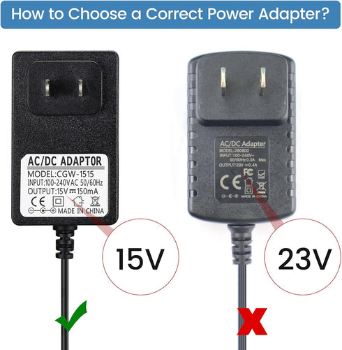 15V Charger Compatible with Black and Decker Dustbuster Handheld Vacuum HHVI315JO42 HHVI320JR02 HLVA320JS10 - Black Power Cord Adapter for 9062787...