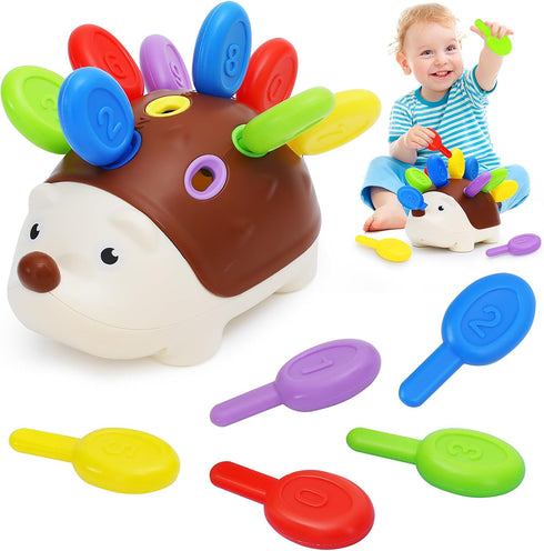 Toddler Montessori Fine Motor Toys Sensory Hedgehog Toys Baby Preschooler Educational Sensory Motor Skills Travel Toys for Age 1 2 3 4 one two Yea...