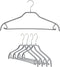 MAWA by Reston Lloyd Silhouette Series Non-Slip Space Saving Clothes Hanger with Bar & Hook for Pants and Skirts, Style 41/FRS, Set of 5, Silver...