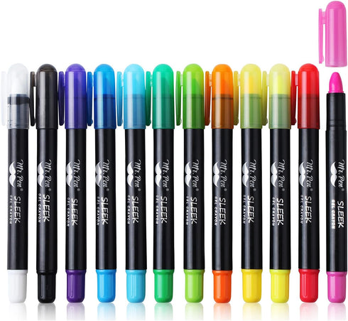Mr. Pen- Gel Crayons, 12 Pack, Twistable Crayons, Non-Toxic, Sharpenable, Washable & Easy to Clean...