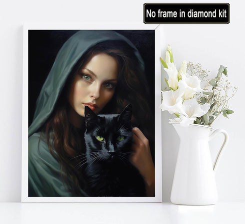 Diymood Paint by Numbers for Adults Girl, DIY Oil Painting Cat Acrylic Paint by Number Kits for Kids Adults Beginner for Home Wall Decor 16x20 inc...