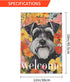 Miniature Schnauzer Spring Garden Flag,Art Nouveau Dog Yard Flag,Retro Floral House Flag,Welcome Spring Garden Decor,Dog Lover Housewarming Gift 1...