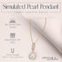 Crystalline Azuria Jewelry Simulated White Pearls Necklace Earrings Bracelet for Women Wedding Party Bridal and Bridesmaid Accessories Rose Gold P...