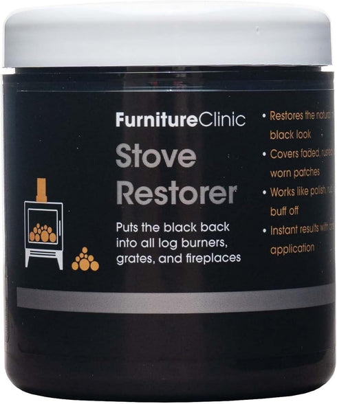 Furniture Clinic Stove Restorer - Restores The Natural Matte Black Color on Log Burners, Grates, & Fireplaces. Works Like a Polish - 250ml...