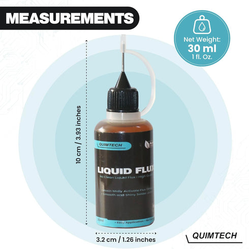 Liquid Solder Flux Dropper (30 ml/1 Oz.) I RMA Liquid Solder Flux I Soldering Flux I Electrical Solder I No Clean Liquid Flux I Rosin Flux I Solde...
