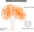 VOCOSTE Soft Silicone Glowing Aquarium Simulation Coral with Sucker, Fluorescence Aquatic Artificial Water Plants for Fish Tank Decoration, Orange...