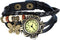 JewelryWe Women Quartz Bracelet Watch Fashion Weave Wrap Around Leather Wrist Watch Classic Bracelet Watch for Valentine’s Day...