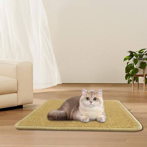 Cat Scratcher Mat,15.7”x11.8” Sisal Cat Scratching Mat Wall Cat Scratch Mat Wall Scratcher for Indoor Cats, Cat Scratching Board (Natural Color)...