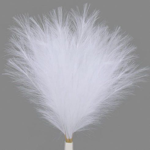 7 PCS Faux Pampas Grass, 23"/60cm White Pampas Grass Decor,7 Branches | Each Stem Fluffy Small Pompous Grass for Vase Filler in Table Vase Decor f...