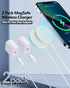 2 Pack Magnetic Wireless Charger 15W Apple Mag-Safe Charger with 20W Adapter for iPhone 15/14/13/12 Pro/Max/Plus/Mini and AirPods 3/2/Pro 2/Pro Wi...