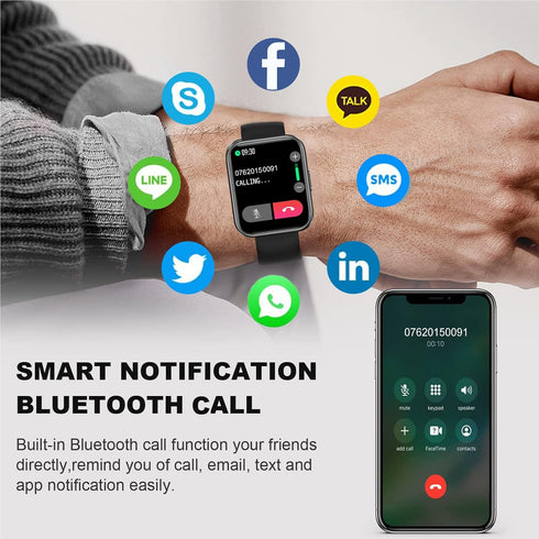 Smart Watch for Men Women Activity Fitness Tracker Smartwatch with Call Heart Rate Blood Oxygen Sleep Monitor Step Calorie Counter Waterproof 1.69...