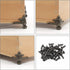 20 Pcs Antique Brass Box Legs, Wood Case Jewelry Chest Storage Box Feet Corner Protector Decorative (Style4, Bronze)...