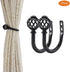2 Pack Curtain Holdbacks,ULIFESTAR U Shaped Wall Mounted Curtain Tieback Hooks Drapery Tiebacks Decorative Curtain Hooks Window Treatment Holdback...