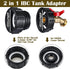 Nuanchu 275-330 Gallon IBC Tote Tank Adapter 2 in 1 IBC Tote and Coarse Thread 3/4 Inch Brass Hose Faucet Valve with Ball Valve for Garden Hose Co...