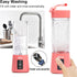 Portable Blender,Personal Size Blender Juicer Cup,Smoothies and Shakes Blender,Handheld Fruit Machine,Blender Mixer Home (pink)...