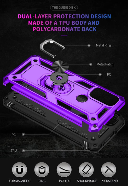 Androgate for Moto G Pure Case, Motorola Moto G Power 2022/ Moto G Play 2023 Case with HD Screen Protector, Military-Grade Ring Holder Car Mount 1...