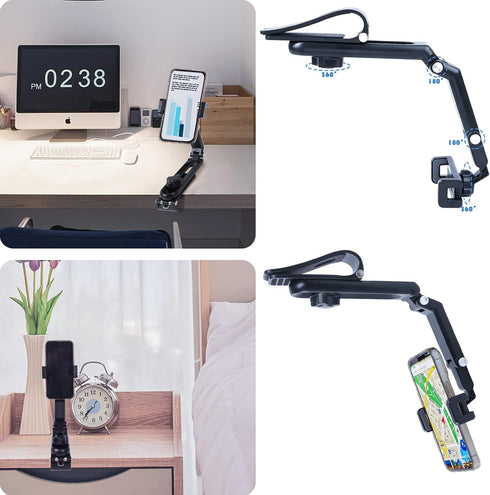 Cell Phone Holder for Car Mount Clip for Car Cellphone 360° Rearview Phone Holder for Car Sun Visor Perfectly for iPhone Pro, 15/14/13/12/XR/XS, S...