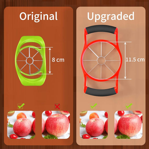 Newness 5.12 Inch Extra Large Apple Slicer, Heavy Duty Apple Cutter 8 Slices, Durable Apple Corer, Stainless Steel Apple Slicer and Corer - for Ap...
