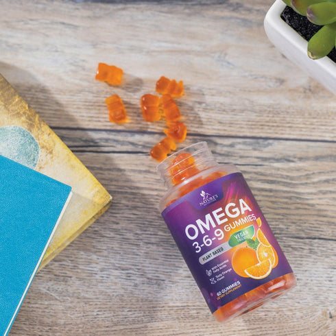 Omega 3 6 9 Vegan Gummies - Triple Strength Omega 3 Supplement Essential Oil Gummy - Omega 369 Heart Support and Brain Support for Women, Men & Pr...