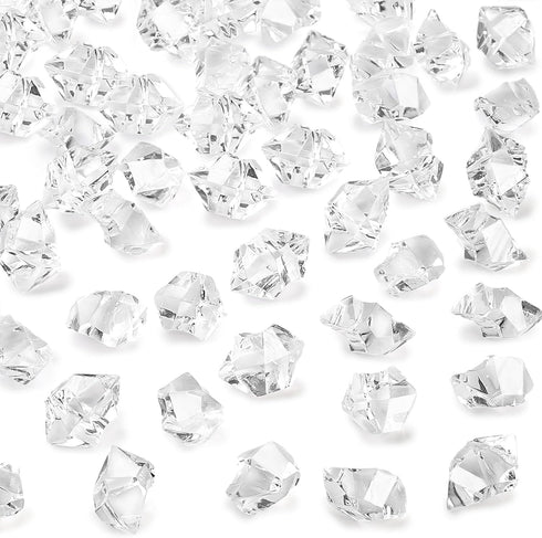 DomeStar Fake Ice, 150PCS Fake Diamonds, Plastic Diamonds Acrylic Rocks Vase Fillers for Centerpieces Wedding Party Table Scatter Food Display...