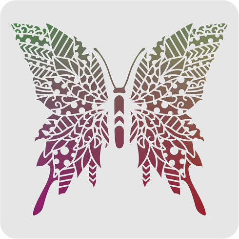 FINGERINSPIRE Butterfly Stencils Wall Decoration Template 11.8x11.8inch Plastic Butterfly Drawing Painting Stencils Templates Sets for Painting on...