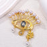Lucky Charm Evil Eye Brooch pins for women Fashion Abstract Unique Pearl Eye Brooch Pins Pins Crystal Rhinestones Vintage Lapel Pins Christmas Gra...