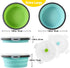 Large Collapsible Dog Bowls, 2 Pack 40 OZ Travel Dog Bowls with lids for Large Dogs, Foldable Silicone Dog Water Food Bowl, Lightweight Sturdy Lea...