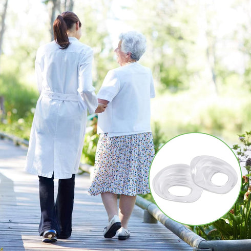 Heel Donut Cushions, Heel Cups, Silicon Insoles, One Size Fits All - 1 Pair...