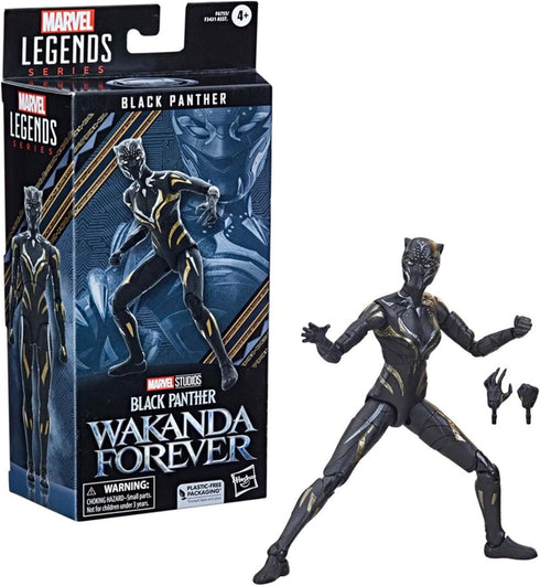 Marvel Legends Series Black Panther Wakanda Forever Black Panther 6-Inch MCU Action Figure Toy, 2 Accessories...