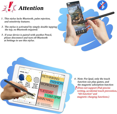 Active Stylus Pen for Touchscreen Android iPhone Tablet Phone?Touch Screen Pen for iPhone/iPad/Pencil/Samsung/iOS/Lenovo/Huawei/Vivo - Black......