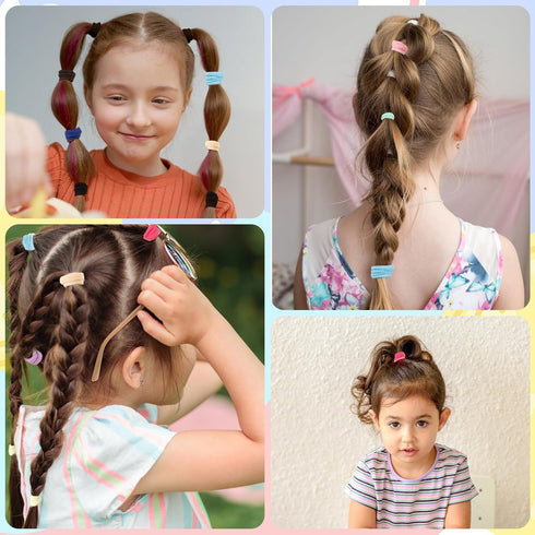 150 Pack Baby Hair Ties, Hair Ties for Toddlers Little Girls Soft Hair Ties No Damage Small Seamless Hair Bands Elastic Ponytail Holders Hair Acce...