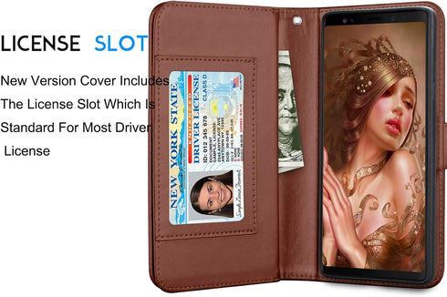 Tekcoo for Galaxy Note 9 Case, for Note 9 Wallet Case, PU Leather ID Cash Credit Card Slots Holder Carrying Folio Flip Cover [Detachable Magnetic ...