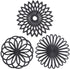 Set of 3 Silicone Trivet Mat - Hot Pot Holder Hot Pads for Table & Countertop - Trivet for Hot Dishes - Non-Slip & Heat Resistant Modern Kitchen H...