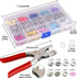 Minestylish 200 Sets Metal Snaps Buttons with Fastener Pliers Press Tool Kit Perfect for DIY Crafts Clothes Hats and Sewing, Snap Button Fasteners...