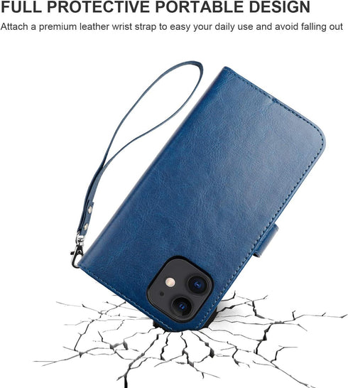 Bocasal for iPhone 11 Wallet Case with Card Holder PU Leather Magnetic Detachable Kickstand Shockproof Wrist Strap Removable Flip Cover for iPhone...