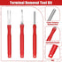 21+4P Terminal Pin Removal Tool Kit, Electrical Connector Depinning Tool Terminal Pin Extractor Tool Kit Wire Terminal Release Tool for Car Househ...